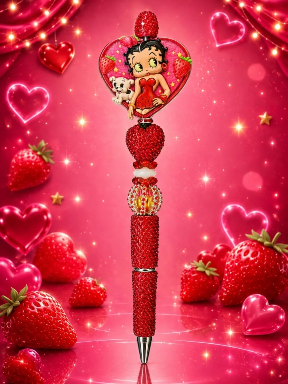 Strawberry Sweetheart Sparkle Pen